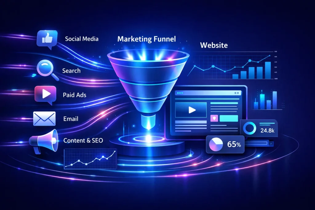 multiple types of traffic working together to drive website growth