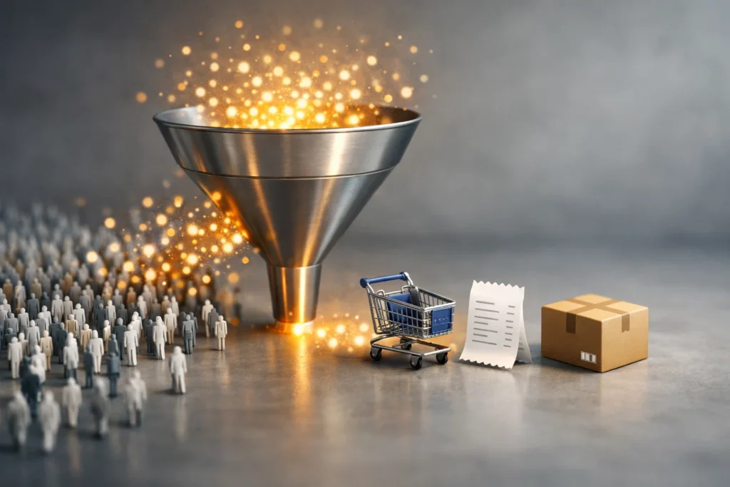 how traffic converts into sales